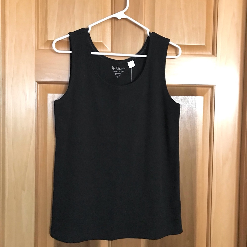 by Chico’s, Black, ‘Tootsie’ Women’s Crew Tank Top - NWT - Size 2